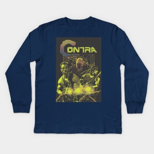 Contra Cover Art Kids Long Sleeve T-Shirt